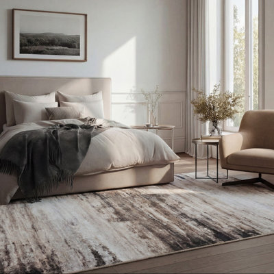 Destane Abstract Cotton Machine Tufted Area Rug