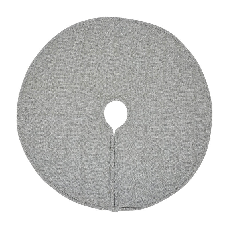 Jupe d'arbre en coton Yuletide, L 36 po, Gris colombe