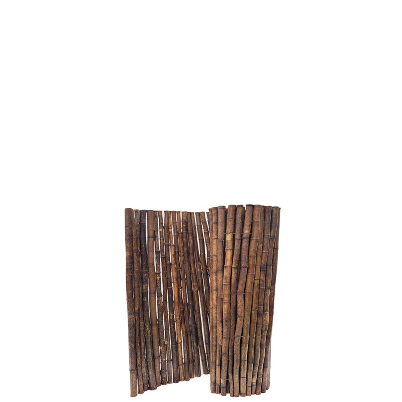 Bamboo Fence Panel Outdoor Privacy Screen, Caramel Brown, 3' H x 8' W