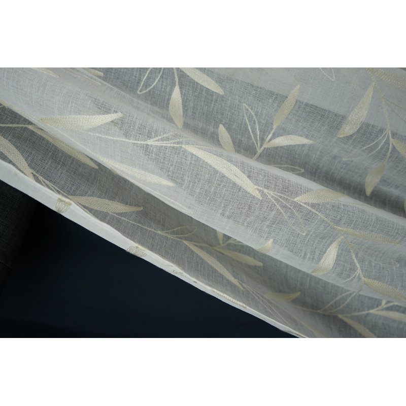 Millard Voile Semi Sheer Single Curtain Panel, 150" W x 206" H