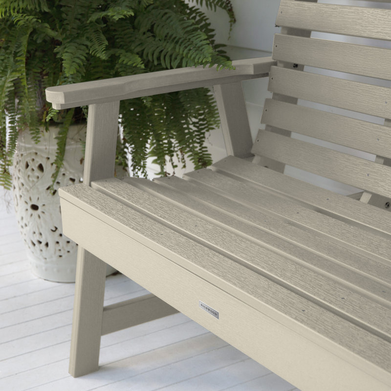 Banc de jardin en plastique Midwest, H 32 po x l 52 po x P 25 po, Blanchir