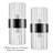 Nyron Modern Titanium Black Flush, Clear Glass Blocks Shade,  Mounted Sconce, Set Of 2-1442903442