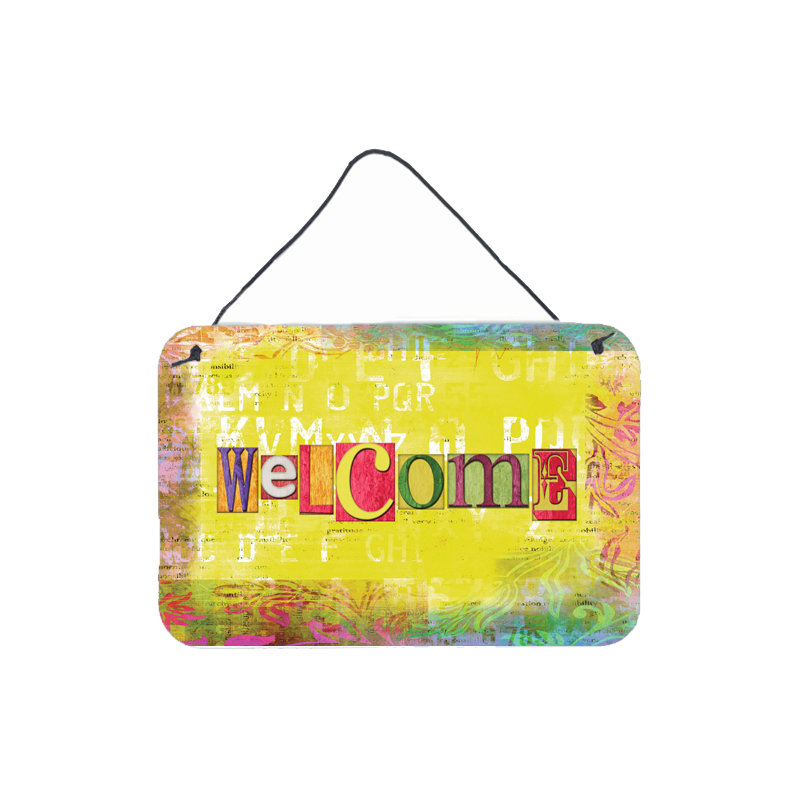 « arts welcome » par denny knight, impression sur plaque