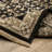 Kuester Traditonal Bordered Floral Black/ Beige Wool Blend Area Rug-1033280876