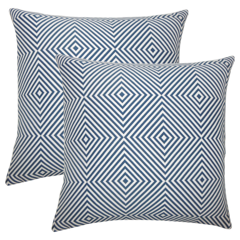 Geometric Feather Reversible Throw Pillow