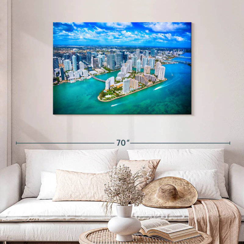 Vue aérienne de Sirci Miami, H 30 po x l 45 po