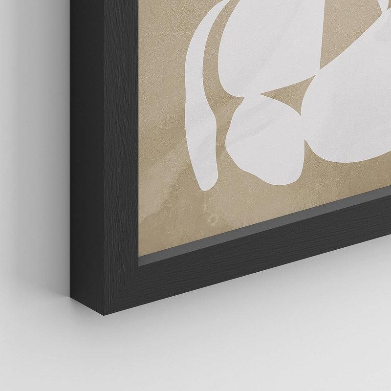 «Tropical Mid-Century», reproduction encadrée de 4 pièces, Cadre noir, H 14 po x l 11 po x P 1 po