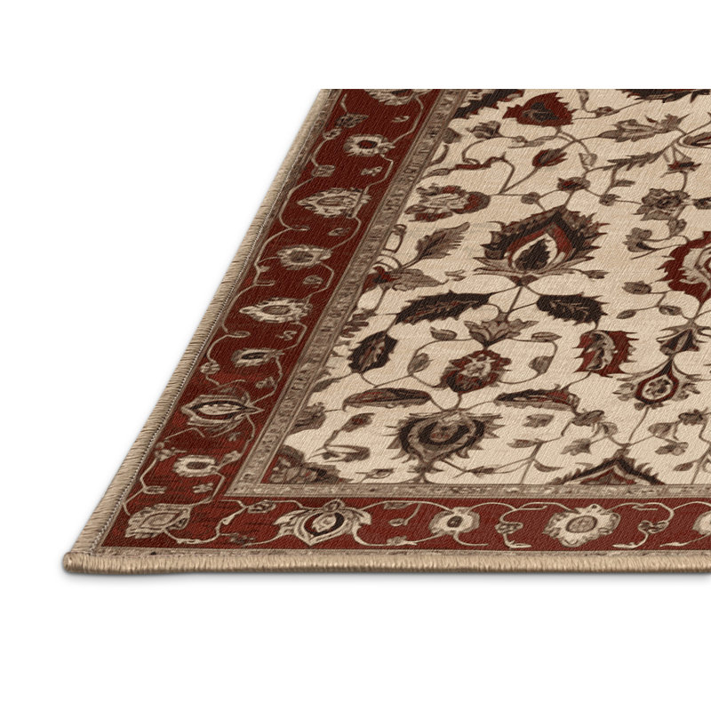 Tapis brun lavable à la machine, Rectangle 7 pi x 9 pi