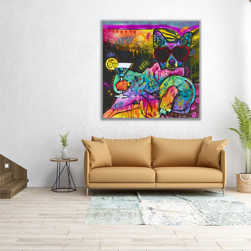 «Cool Pup 2», reproduction d'art sur toile, H 40 po x l 40 po