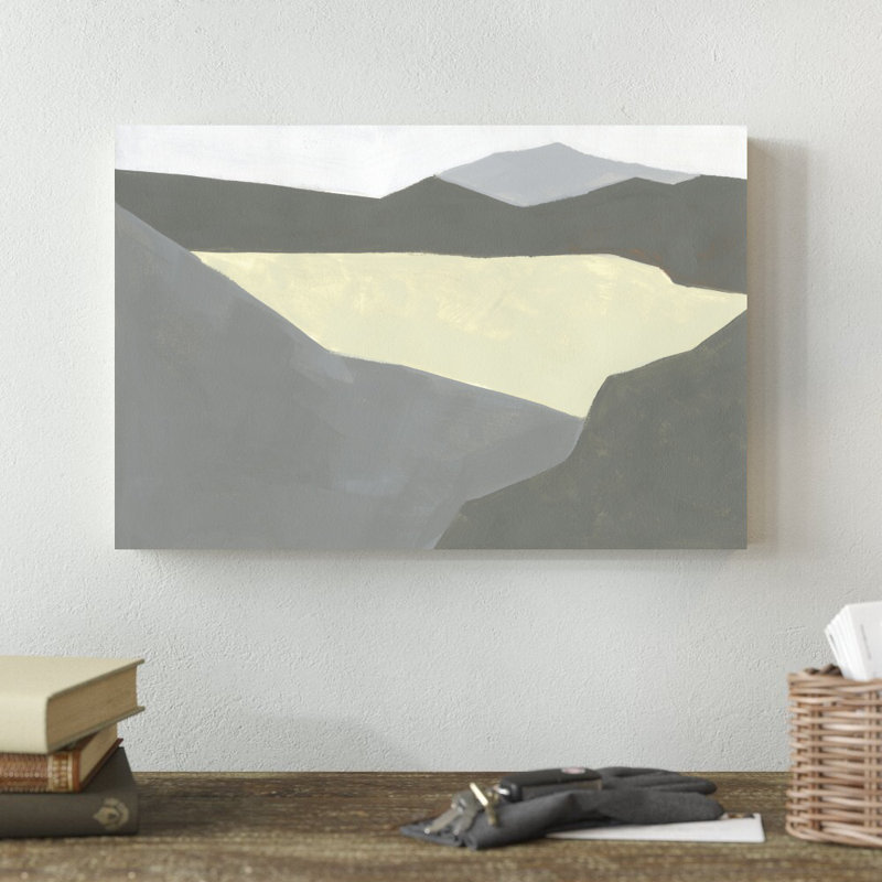 «Landscape Composition IV» par Jacob Green - peinture sur toile tendue, H 12 po x l 18 po