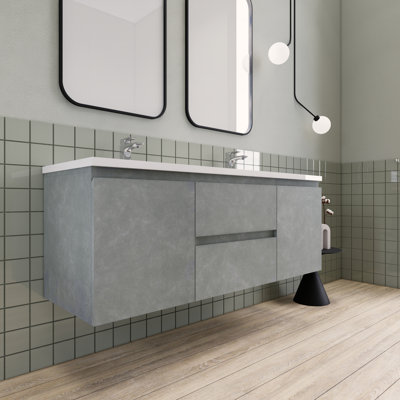 Meuble-lavabo double 60 po Alcester Ivy Bronx