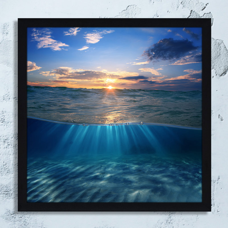« Underwater 3 »-reproduction de photo encadrée, H 35 po x l 35,5 x P 0,75 po