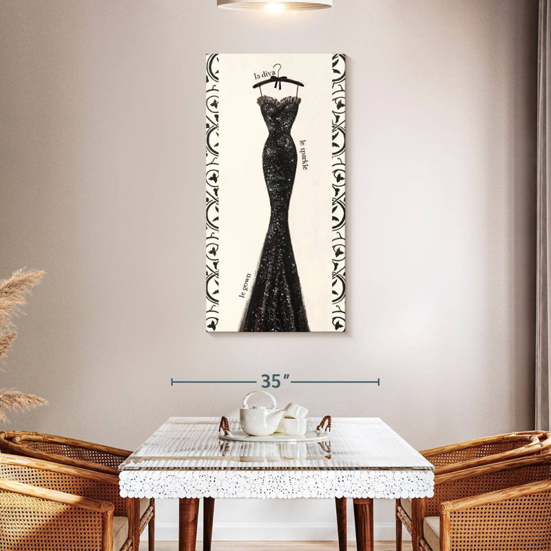 Couture Noir Original I, H 48 po x l 24 po
