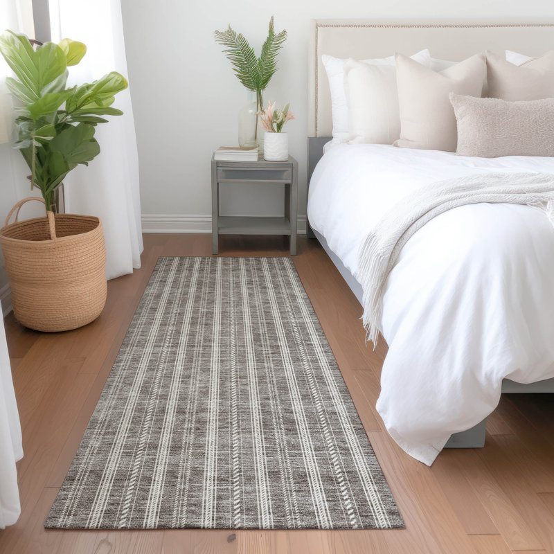 Premium Machine Washable Prisco Taupe Rug, Runner 2'3" x 7'6"