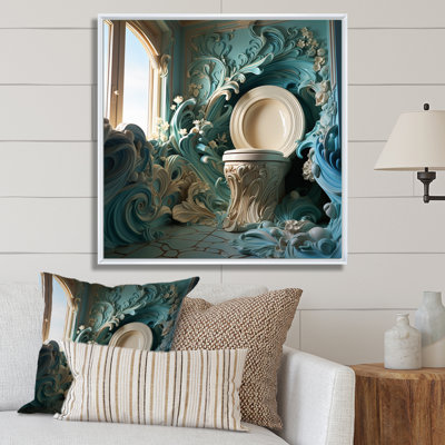 Oceanic Escape Fluid Toilet I - Bath & Laundry Canvas Prints