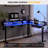 75" L-shaped Electric Standing Desk With Smart Hub & Height-adjustable Design-1608203066