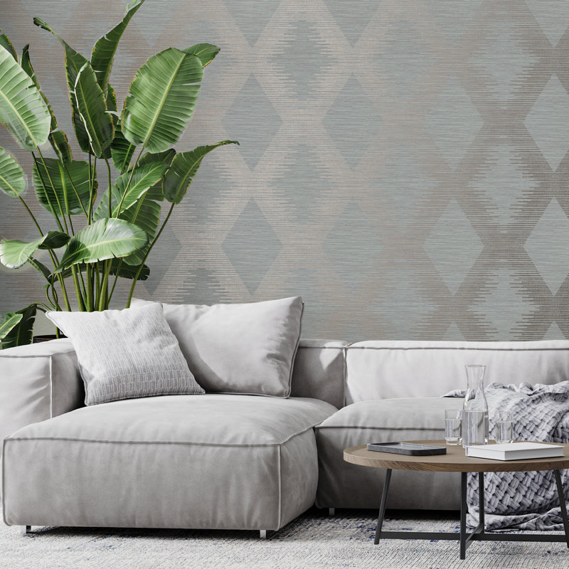 Superfresco Easy Serenity Large Scale Geometric Wallpaper, Grey