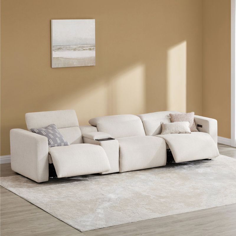 130'' Wide Upholstered Reclining Sofa
