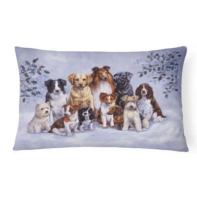  Coussin intérieur / extérieur Winter Dogs