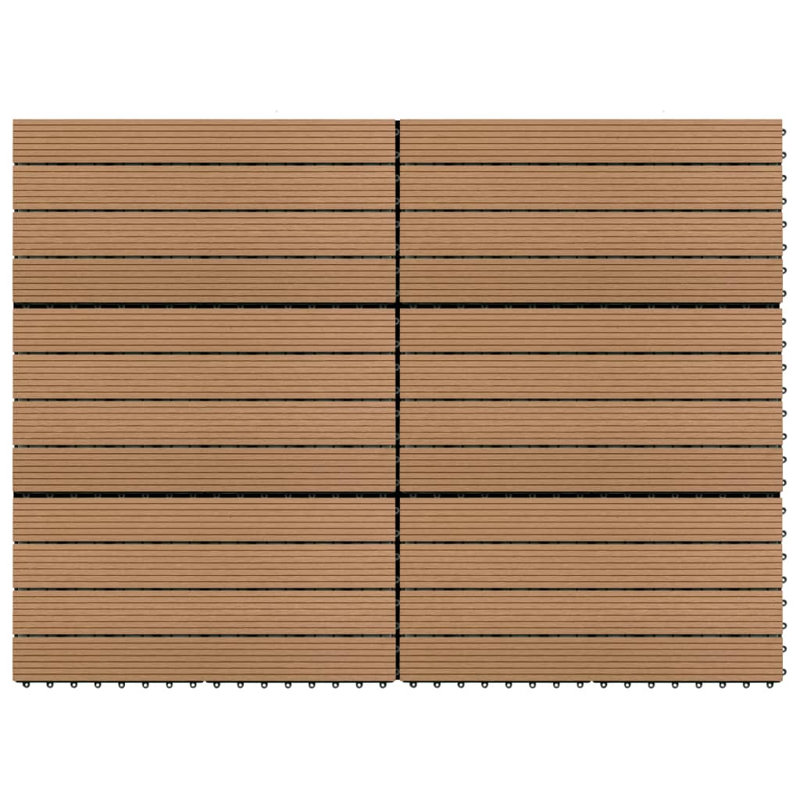 Carrelage de terrasse VidaXL WPC, Brun