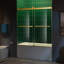 Porte de baignoire double coulissante sans cadre avec système de fermeture en douceur WOODBRIDGE, largeur de 56 à 60 po x hauteur de 62 po avec verre trempé transparent de 3/8 po (10 mm)-116190854