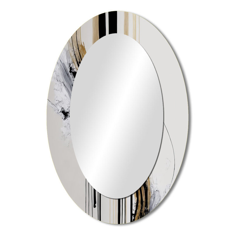 Miroir mural Golden Minimalist Abstract II, 36 po x 24 po