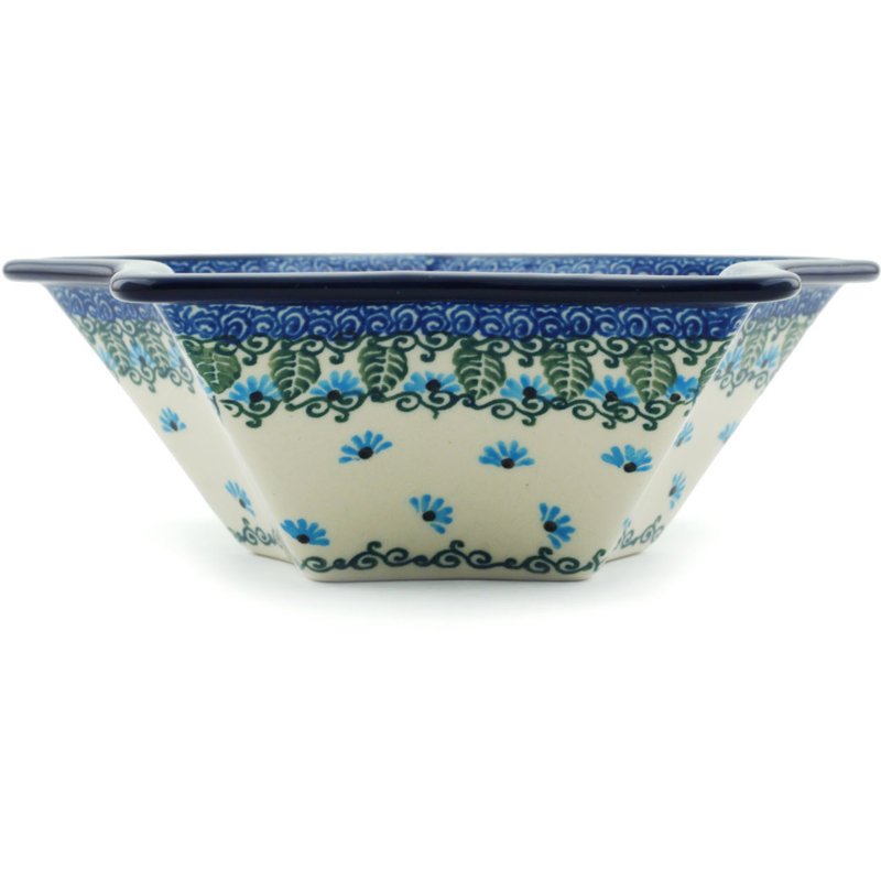 Forget Me Not Stoneware Rice Bowl