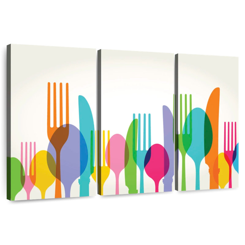 Formes de coutellerie colorées Senne, H 28 po x l 45 po