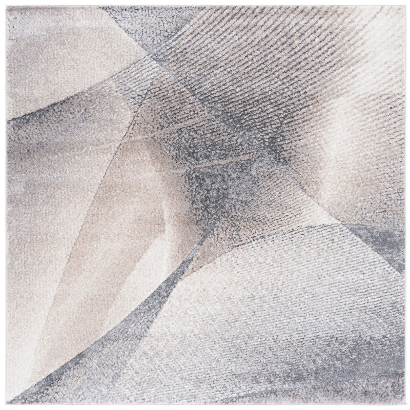 Hanka Performance Abstract Rug, Square 6'7"