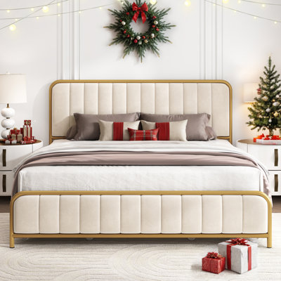 Batchelor Velvet Upholstered Storage Bed Frame with Headboard and 4 Drawers