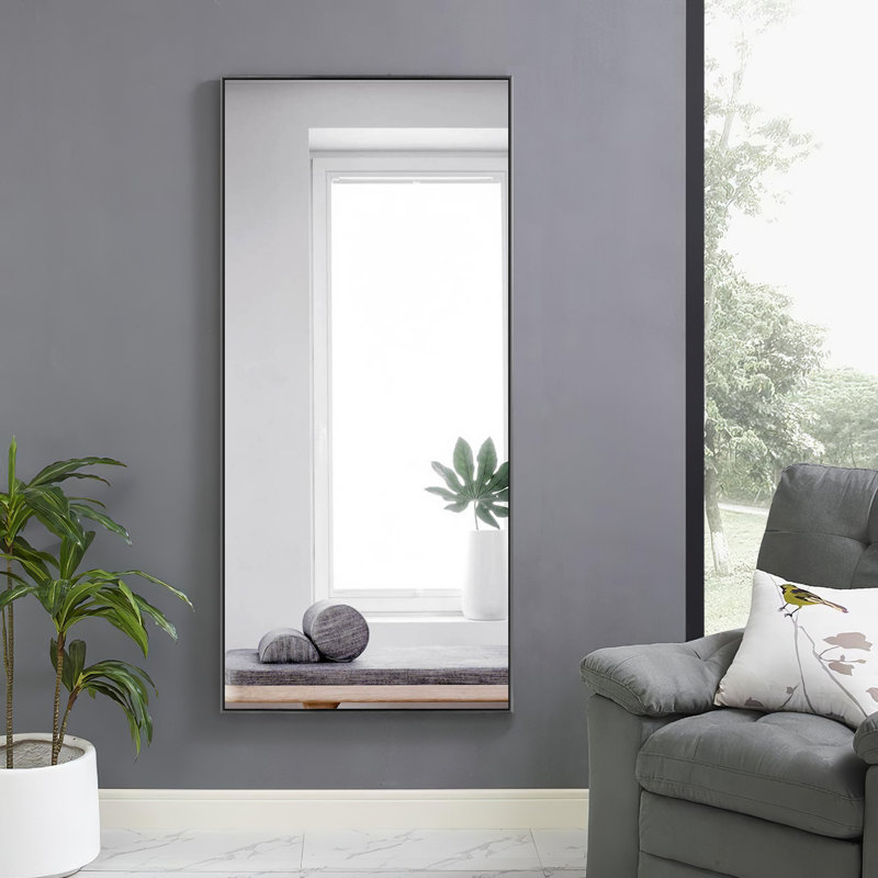 Miroir de salle de bain mural Talma, H 47 po x l 21 po, Noir