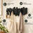 19.5-Inch Wall-Mounted Coat Rack with 5 Flip-Down Hooks, Black