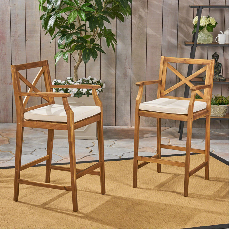 Tabouret Perla, Brun, Blanc