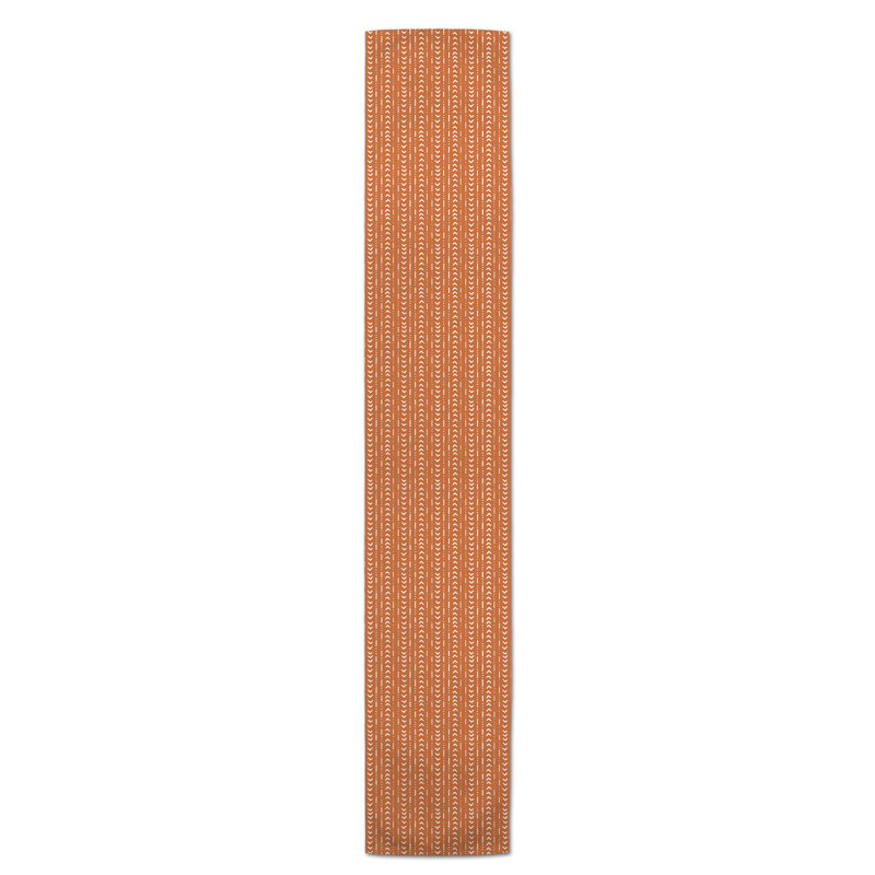 Nalston Dotted Diamond Table Runner, 72" x 16", Orange, Dotted Diamond