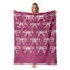 Plaid en flanelle polaire JYK, léger, respirant, doux et chaud en microfibre pelucheuse, 127 x 152 cm, nœud papillon violet perle blanc-135048097
