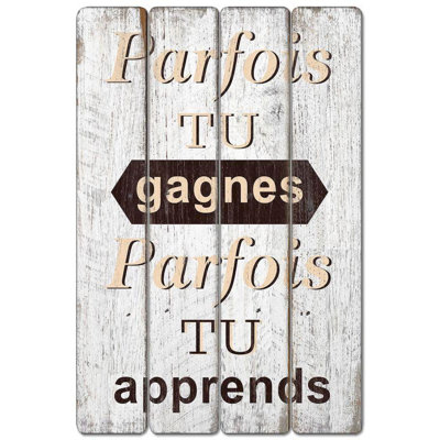 «Parfois Tu Gagnes Parfois Tu Apprends»