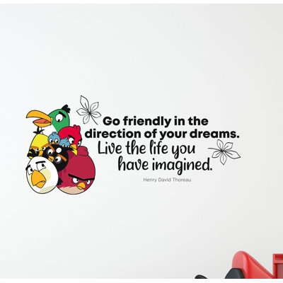 Adhésif décoratif en vinyle "Go friendly Angry Bird Life"