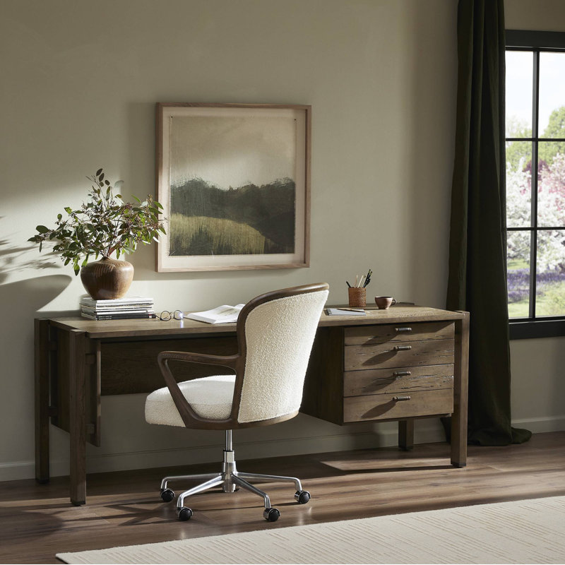 MARCELA Writing Desk, Gray Reclaimed French Oak