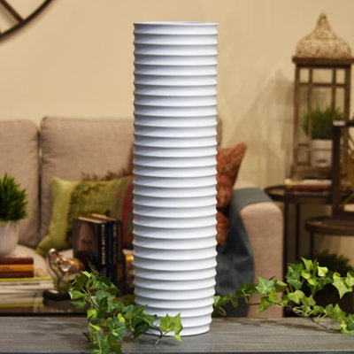 Vase de plancher cylindrique en céramique Synthia