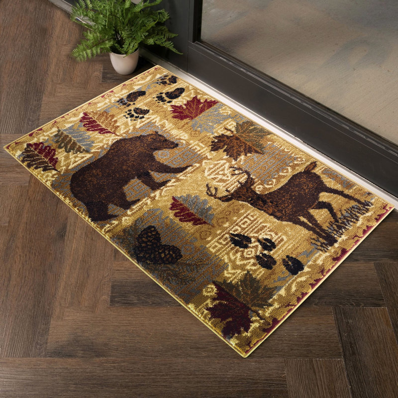 Le tapis de sol en polypropylène beige de 2 pi x 3 pi, teinté, convient à un tapis de style chalet et rustique de 3 pi, le polypropylène ajoute une touche d'élégance à la maison
