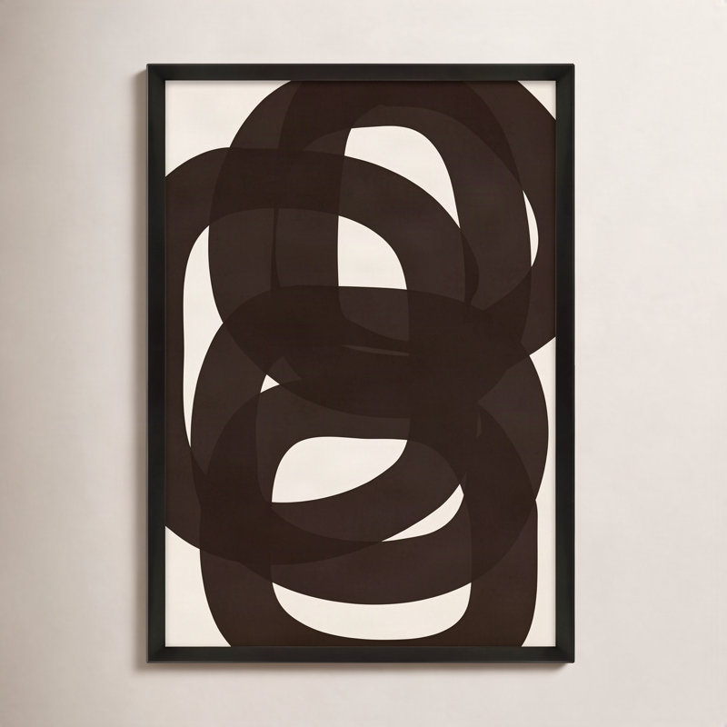 Circular Harmony Print by Romina Gadler, Black Framed Paper, 20" H x 14" W x 1.25" D