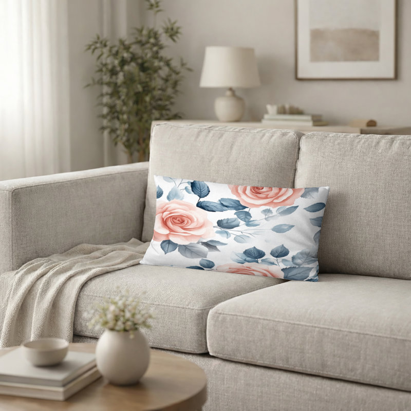 Coussin Floral, H 12 po x l 20 po