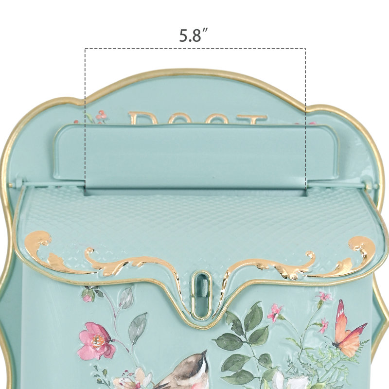 Boîte aux lettres murale rétro pour la maison à l'extérieur de la boîte aux lettres de porte en métal de style antique charme nostalgique décoration de jardin maison de campagne