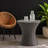 19" Hourglass Outdoor Wicker End Table