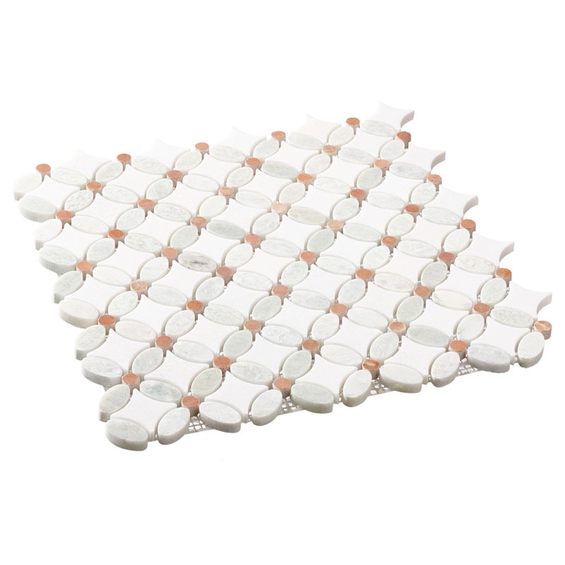Martha Natural Stone Marble Look Mosaic Wall & Floor Tile, Spring
