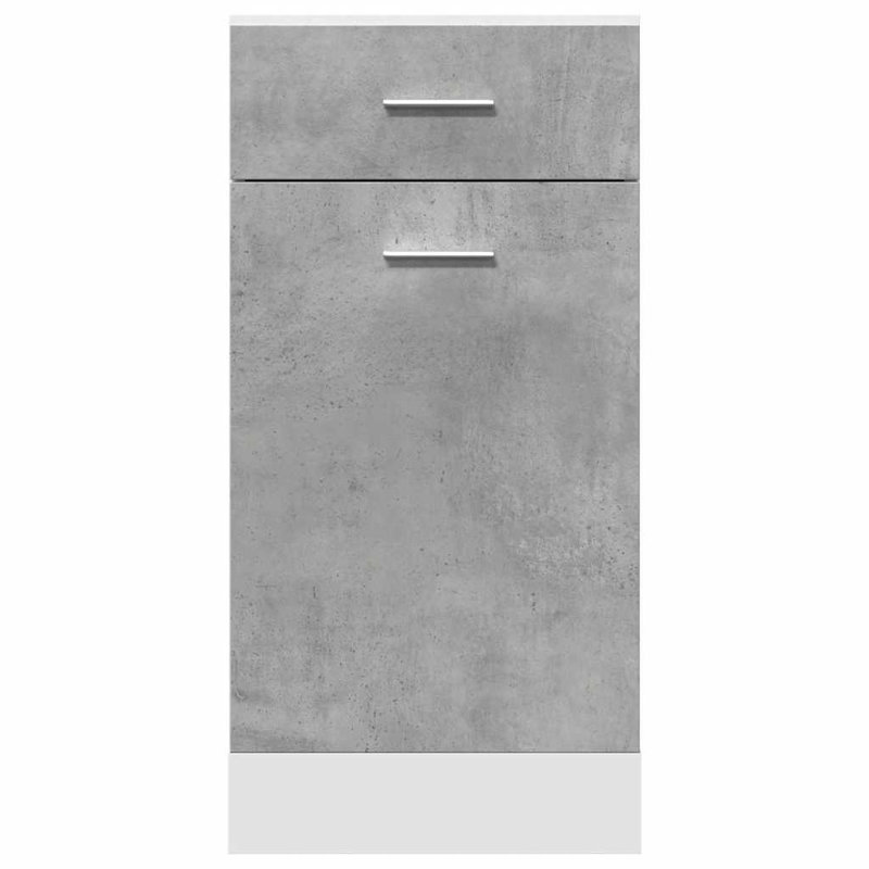 Drawer Bottom Cabinet Lyon Concrete Grey Engineered Wood, 40cm H x 81.5cm W x 46cm D