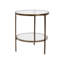 Catrine Metal Side Table with Bevelled Mirror Shelf