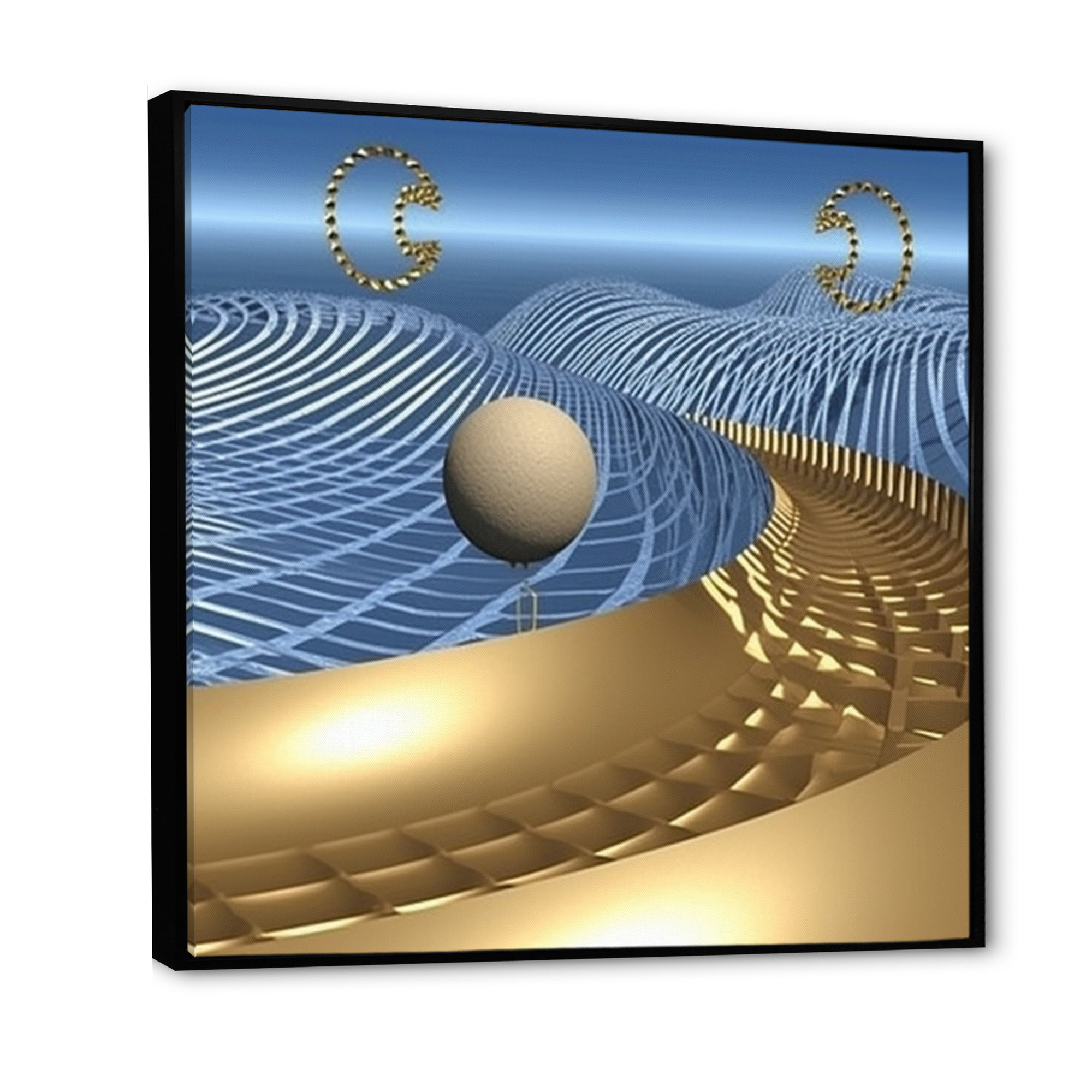 Ebern Designs Golden Infinity Matrix - Print on Canvas - Wayfair Canada