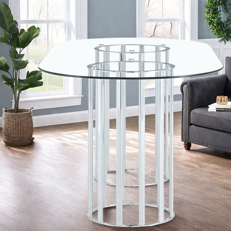 Tables de salle à manger modernes (table seulement, sans chaises, avec plateau et pieds), table de cuisine en verre de 71 po