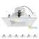 NuWatt 4 Inch MR16 LED Retrofit Recessed Lighting Square Trim, 27K/30K/35K/40K/50K 5CCT Selectable, 10W, 660LM, Dimmable, 12V Recessed LED Light, 4" Low Voltage GU5.3 MR16 LED Bulb Replacement, 6 Pack